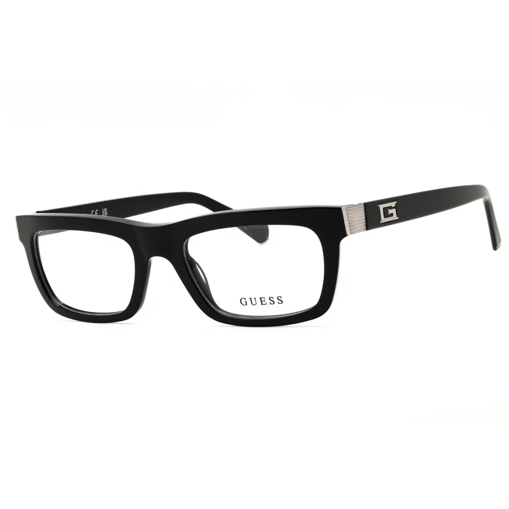 NWT Guess GU50242 Black Rectangle 53mm Eyeglasses